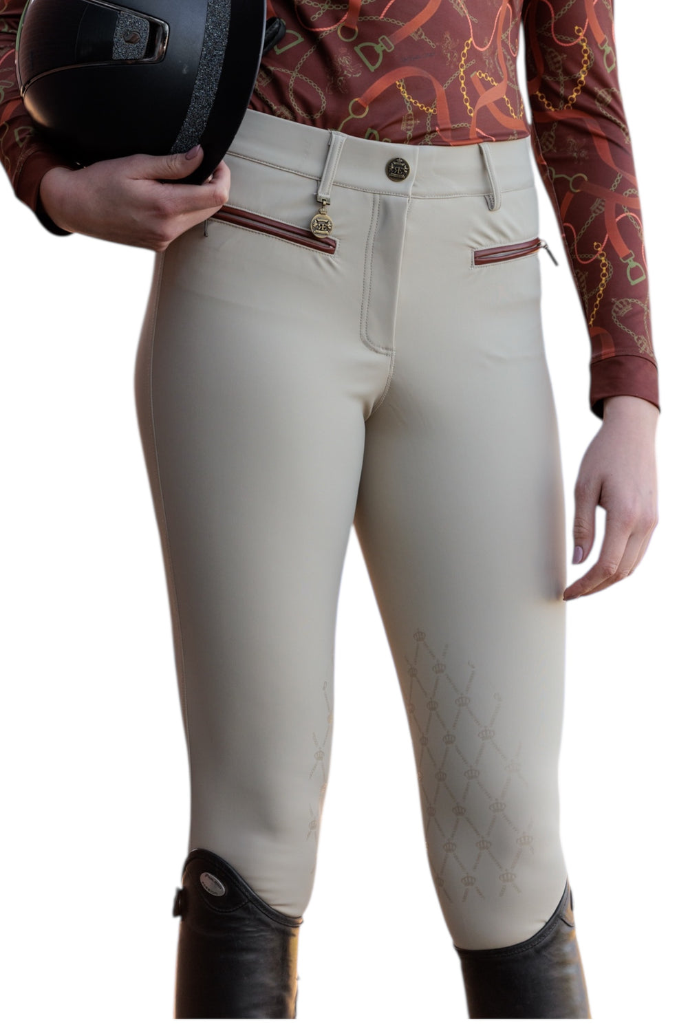 Royal Equestrian Cecile Compression Knee Breeches Beige