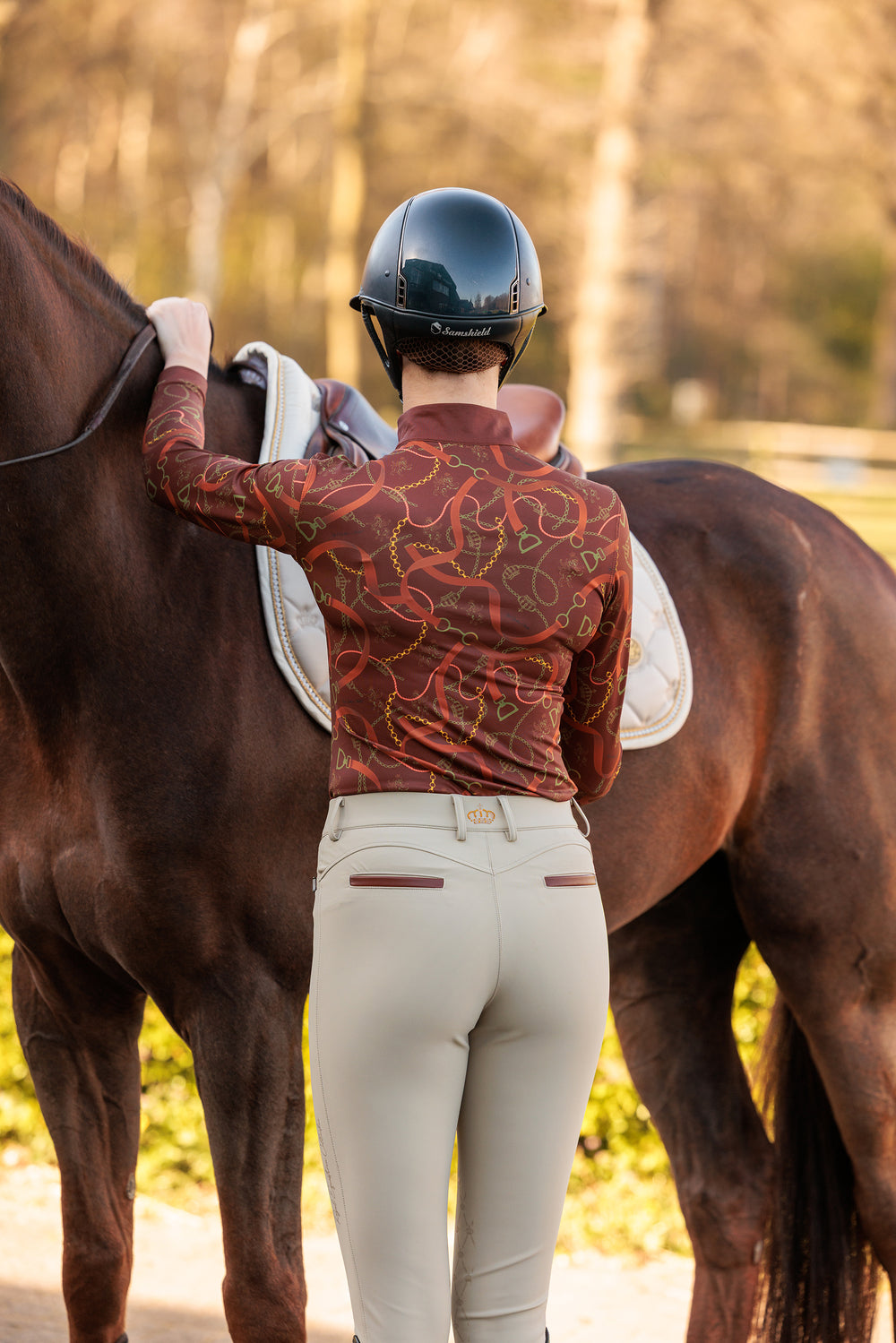 Royal Equestrian Cecile Compression Knee Breeches Beige
