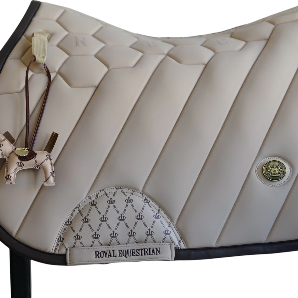 Royal Equestrian Regalia di Roma Jump Saddle Pad Sand Full