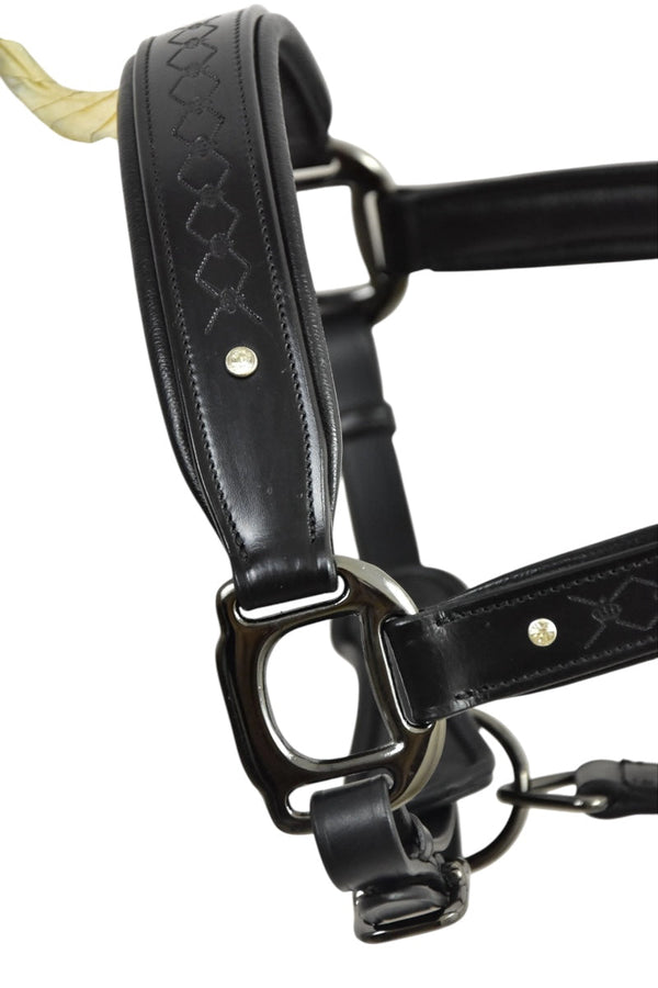 Royal Equestrian Pro Diamond Jog Leather Halter - Royal Equestrian