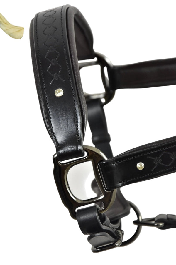 Royal Equestrian Pro Diamond Jog Leather Halter - Royal Equestrian