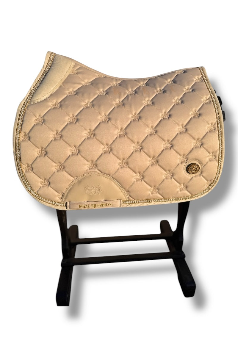 Royal Equestrian Jump Saddle Pad Crystal Champagne Full - Royal Equestrian