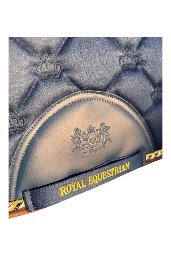 Royal Equestrian Jump Saddle Pad Navy Blue Full - Royal Equestrian