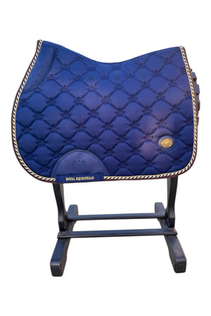 Royal Equestrian Jump Saddle Pad Navy Blue Full - Royal Equestrian