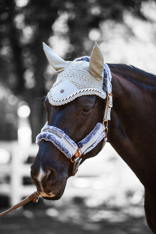 Royal Equestrian Premium Ear Bonnet Silver Full - Royal Equestrian