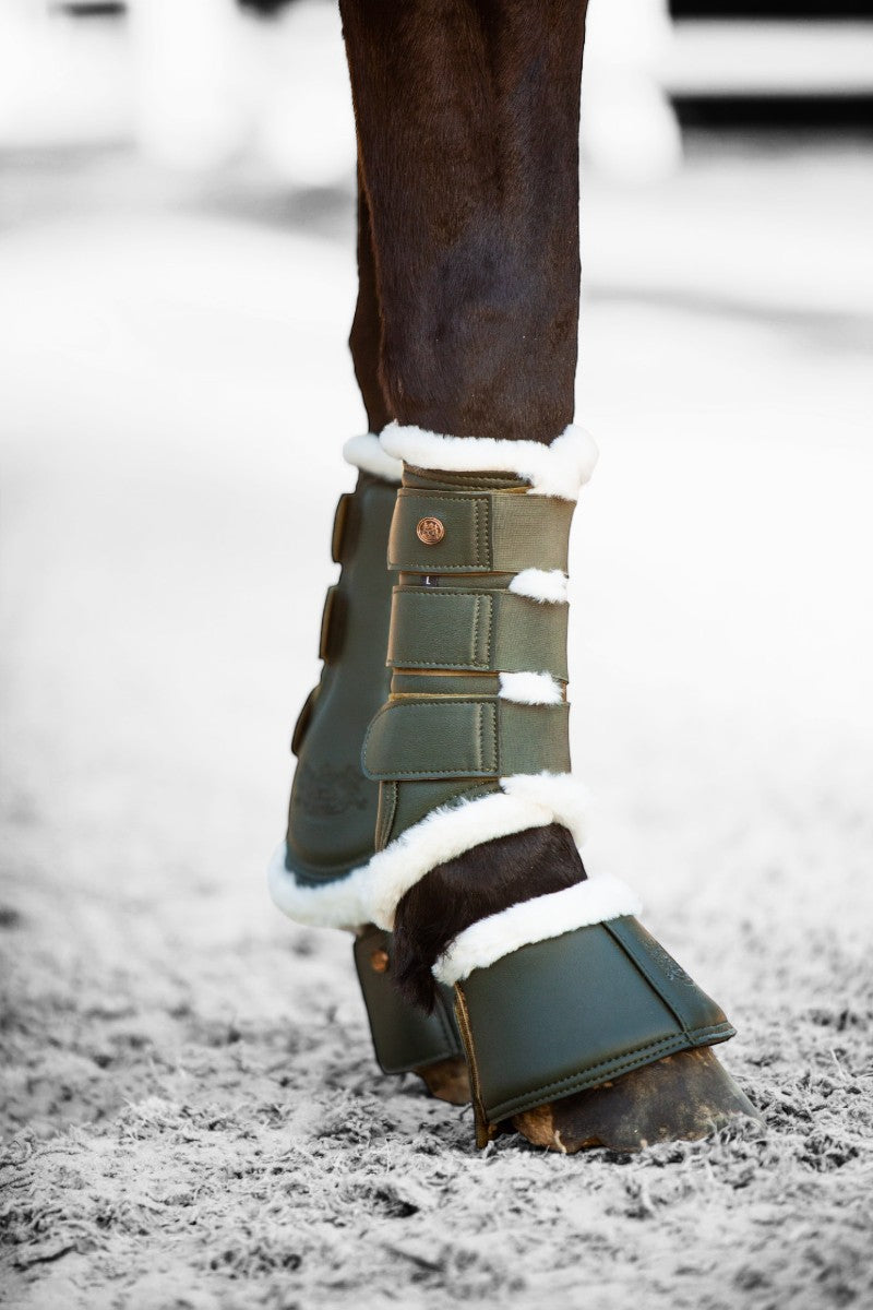 Royal Equestrian Premium Bell Boots Olive - Royal Equestrian