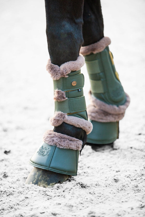 Royal Equestrian Lined Brushing Boots Olive - Royal Equestrian