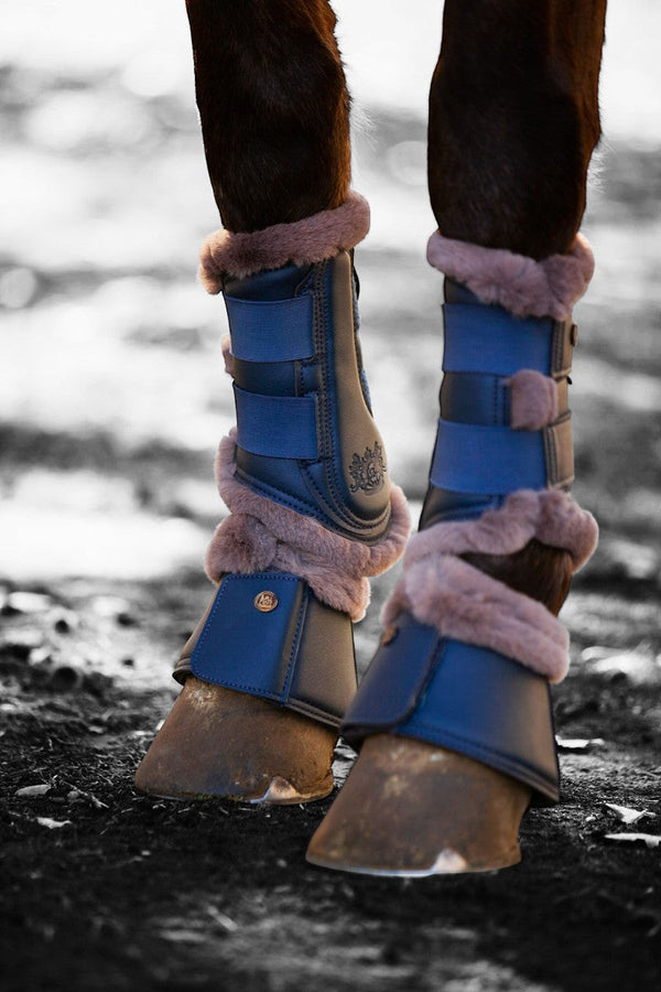 Royal Equestrian Lined Brushing Boots Navy - Royal Equestrian