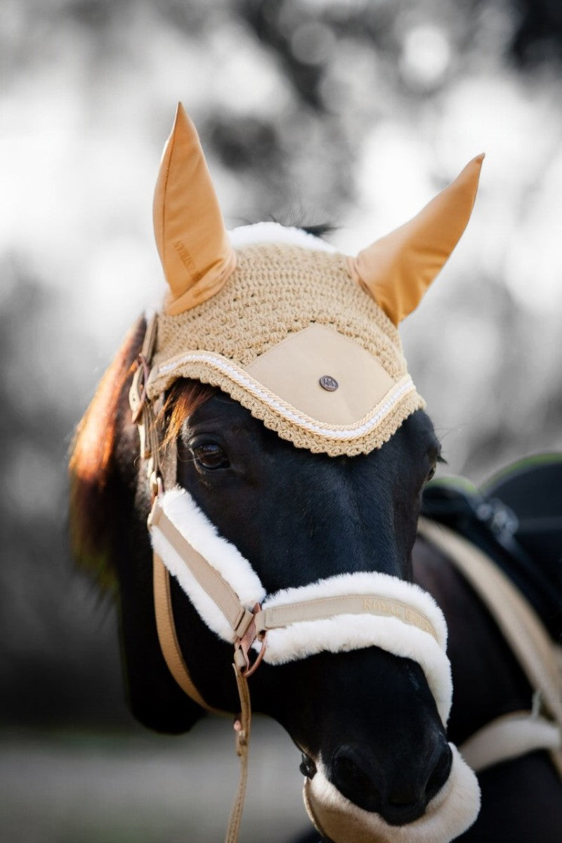 Royal Equestrian Fur Halter Champaigne Full