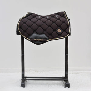 Royal Equestrian Jump Saddle Pad Black Gold Full - Royal Equestrian