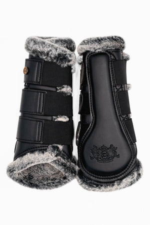 Royal Equestrian Lined Brushing Boots Black Gray - Royal Equestrian