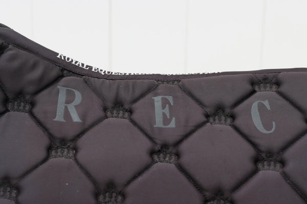 Royal Equestrian Jump Saddle Pad Black Gold Full - Royal Equestrian