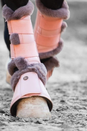 Royal Equestrian Lined Brushing Boots Pink