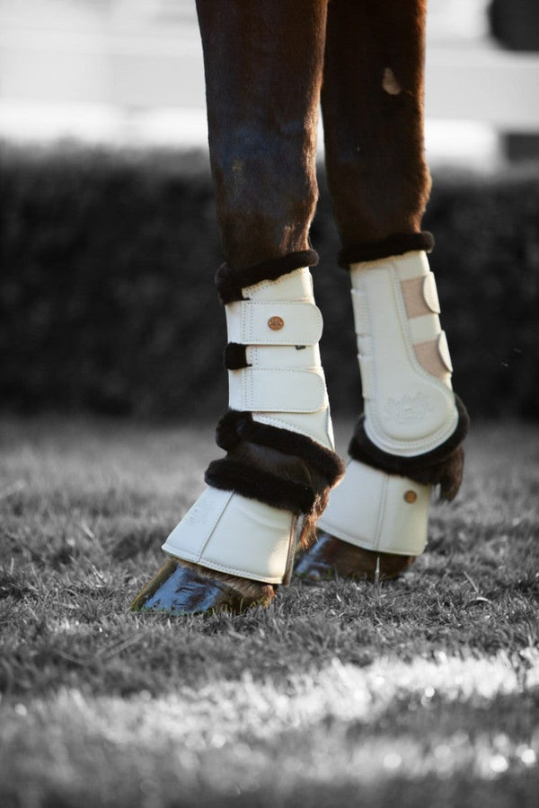 Royal Equestrian Lined Brushing Boots Gray Black - Royal Equestrian
