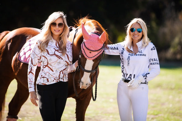 Royal Equestrian Base Layer Cavallo Le Pouvoir Sport Uv Protection Riding Top White - Royal Equestrian