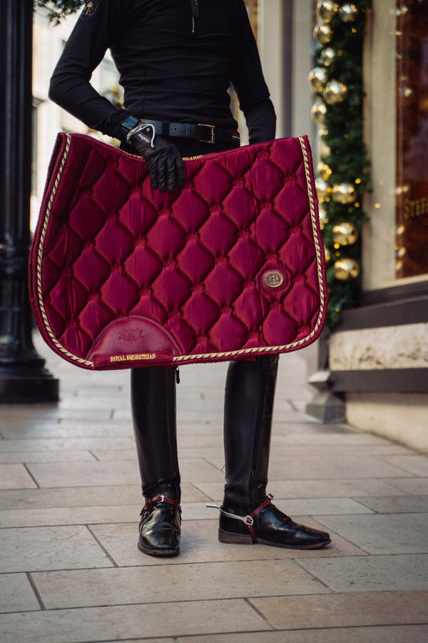 Royal Equestrian Dressage Saddle Pad Red Full - Royal Equestrian