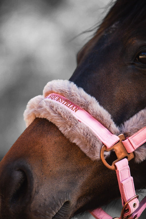 Royal Equestrian Fur Halter Pink Full