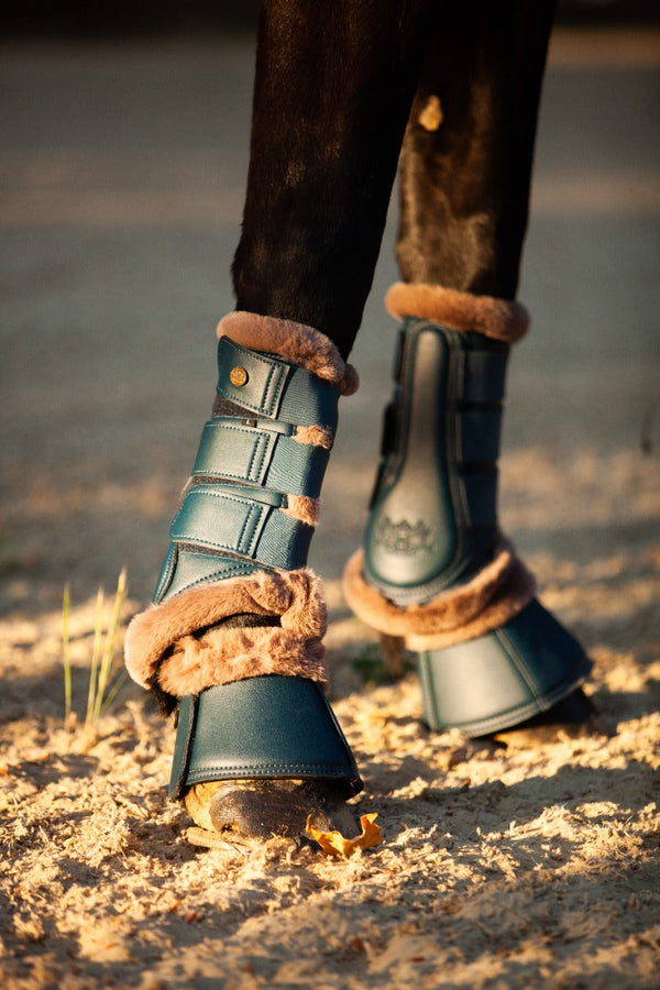 Royal Equestrian Lined Brushing Boots Navy - Royal Equestrian