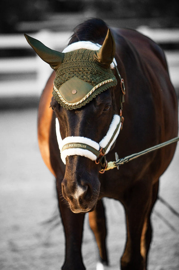Royal Equestrian Premium Ear Bonnet Olive Full - Royal Equestrian