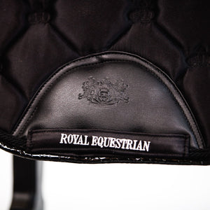 Royal Equestrian Jump Show Saddle Pad Black Croco Full - Royal Equestrian
