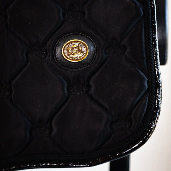 Royal Equestrian Jump Show Saddle Pad Black Croco Full - Royal Equestrian
