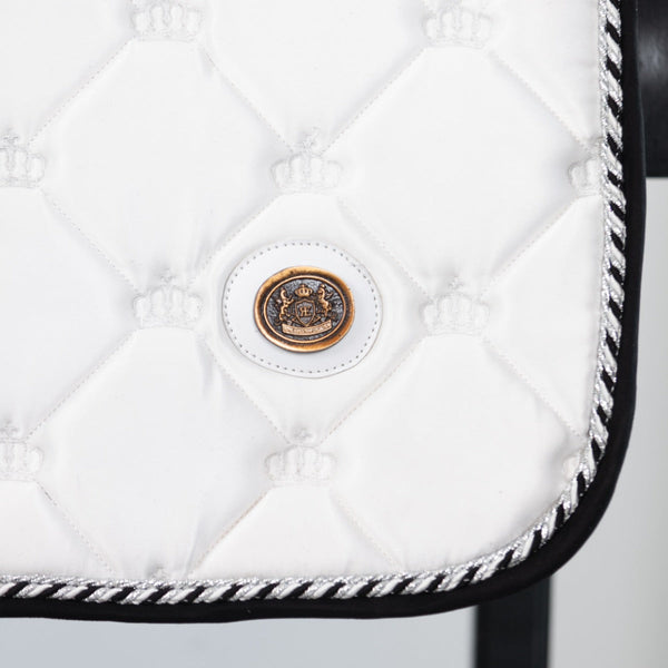 Royal Equestrian Jump Show Saddle Pad White Silver