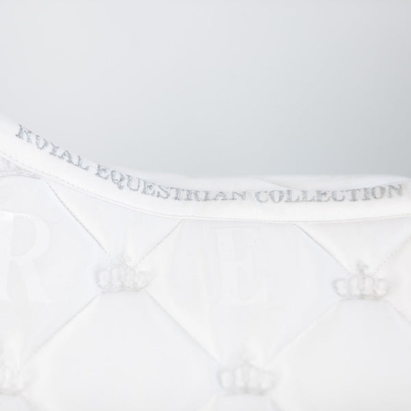 Royal Equestrian Jump Show Saddle Pad White Silver - Royal Equestrian