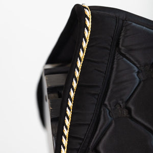 Royal Equestrian Jump Show Saddle Pad Black Gold Full - Royal Equestrian