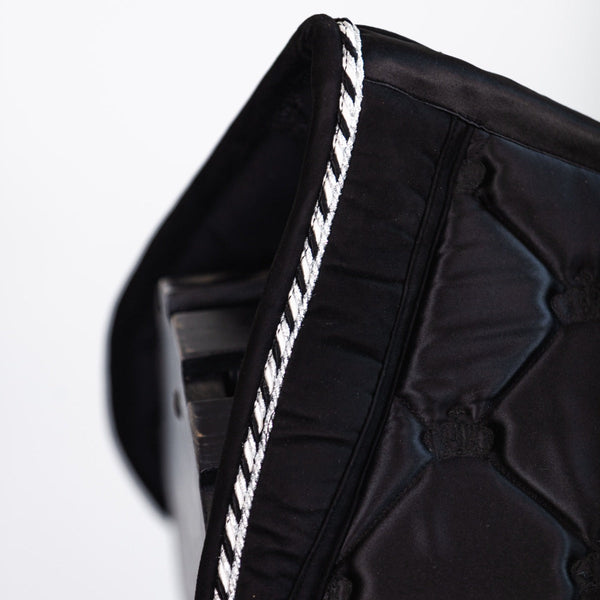 Royal Equestrian Jump Show Saddle Pad Black Silver Full - Royal Equestrian