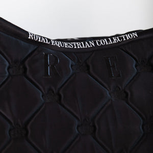 Royal Equestrian Jump Show Saddle Pad Black Silver Full - Royal Equestrian