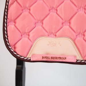 Royal Equestrian Dressage Saddle Pad Pink Full - Royal Equestrian