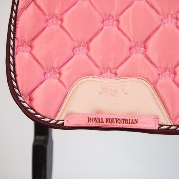 Royal Equestrian Dressage Saddle Pad Pink Full - Royal Equestrian