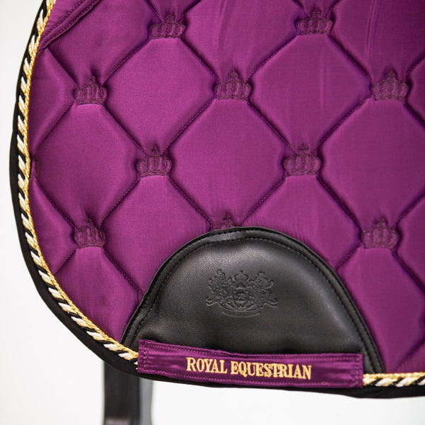 Royal Equestrian Jump Saddle Pad Purple Black Full - Royal Equestrian