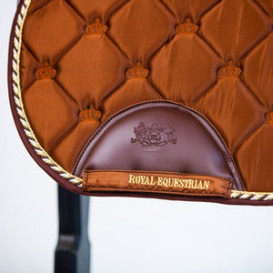 Royal Equestrian Jump Saddle Pad Chocolate Full - Royal Equestrian