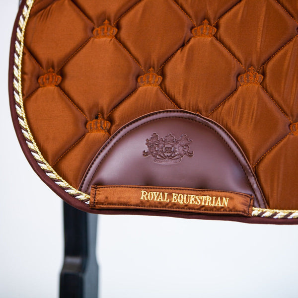 Royal Equestrian Jump Saddle Pad Chocolate Full - Royal Equestrian