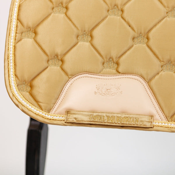 Royal Equestrian Dressage Saddle Pad Crystal Champagne Full - Royal Equestrian