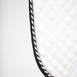 Royal Equestrian Dressage Saddle Pad White Silver Pro Full - Royal Equestrian