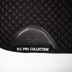 Royal Equestrian Dressage Saddle Pad Black Quilted Full - Royal Equestrian