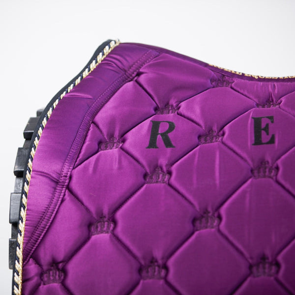 Royal Equestrian Dressage Saddle Pad Purple Navy Full - Royal Equestrian