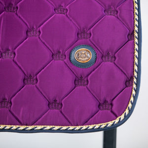 Royal Equestrian Jump Saddle Pad Purple Navy Full - Royal Equestrian