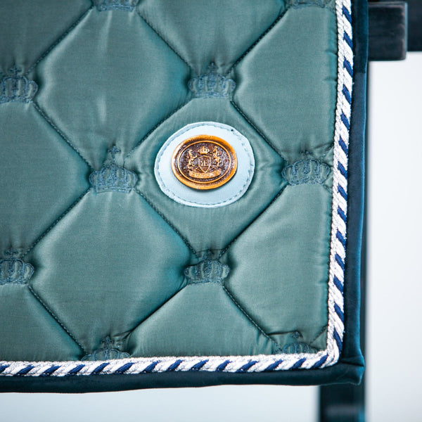 Royal Equestrian Dressage Saddle Pad Marine Blue Full - Royal Equestrian