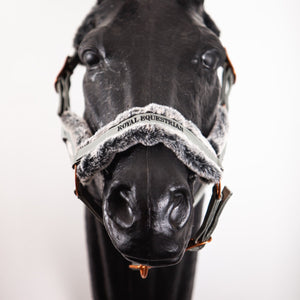 Royal Equestrian Fur Halter Silver Full - Royal Equestrian