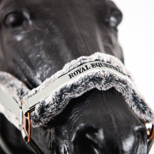 Royal Equestrian Fur Halter Silver Full - Royal Equestrian