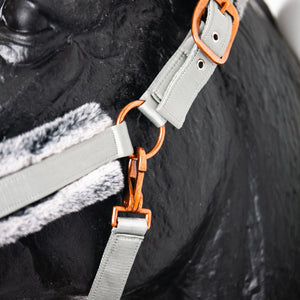 Royal Equestrian Fur Halter Silver Full - Royal Equestrian