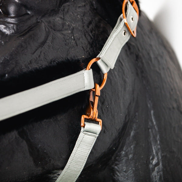 Royal Equestrian Fur Halter Silver Black Full - Royal Equestrian