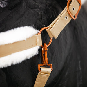 Royal Equestrian Fur Halter Champagne Full - Royal Equestrian