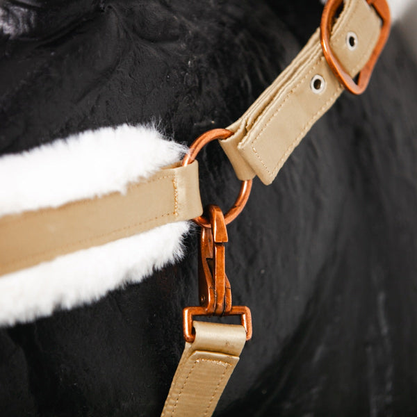 Royal Equestrian Fur Halter Champagne Full - Royal Equestrian