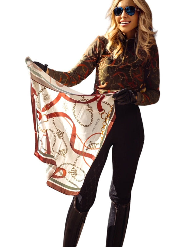 Royal Equestrian Chevalle Scarf Olive - Royal Equestrian