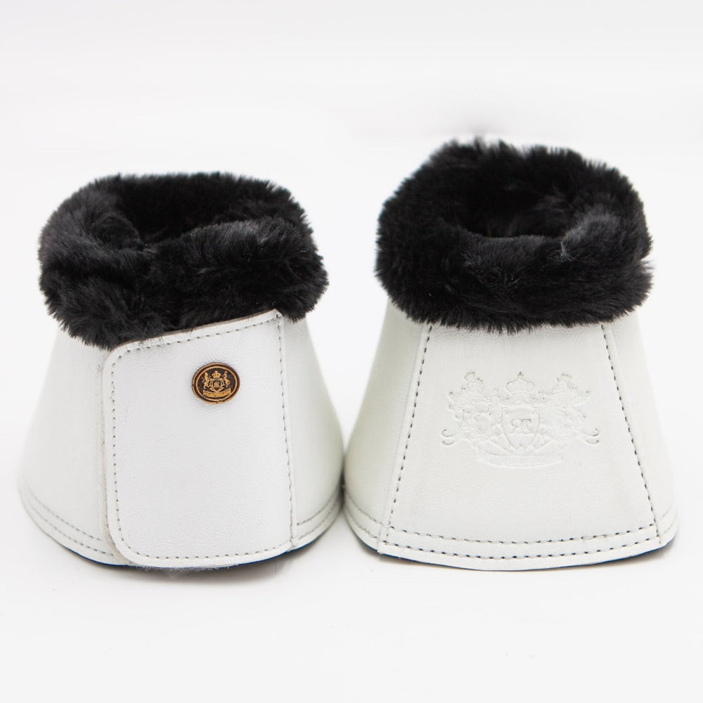 Royal Equestrian Premium Bell Boots White Black - Royal Equestrian
