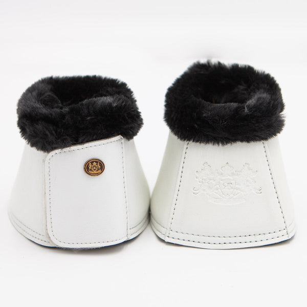 Royal Equestrian Premium Bell Boots White Black - Royal Equestrian